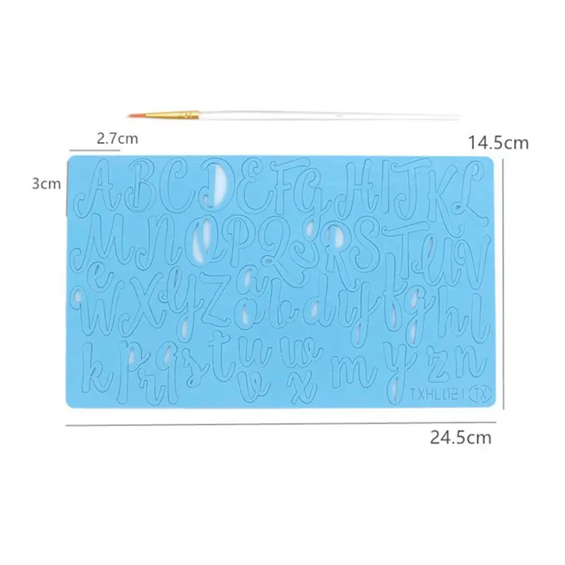 

Cake Tools Fondant Acrylic Capital Alphabet Number Embossed Cutter Mold For Cake Decorating Tools, Blue