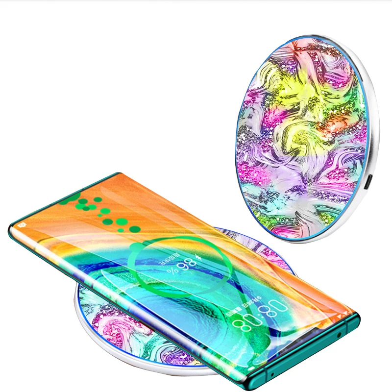 

Dream.G Wholesale Custom Tie-dye Universal Charger Fast Quick Charging Wireless Charger Pad