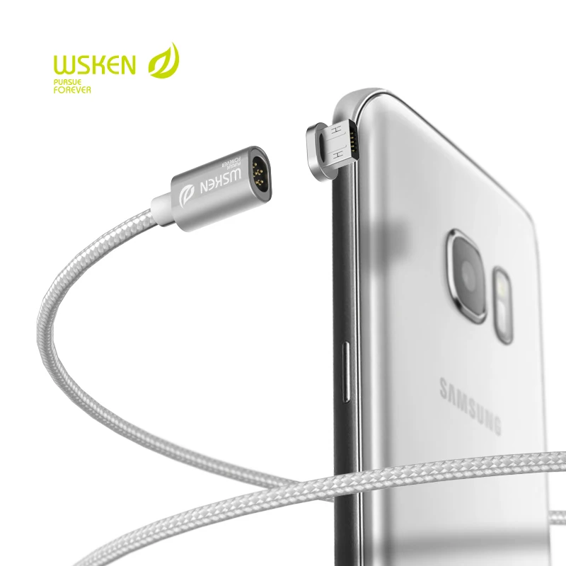 

WSKEN Magnetic USB Charging Cable Data Transmission Line, Sliver