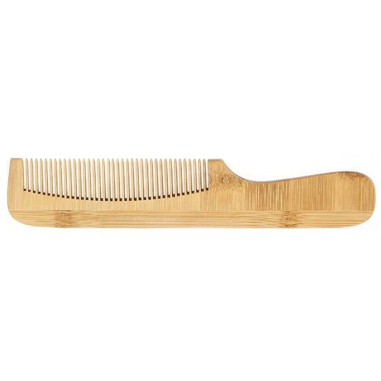 

Natural Detangling Comb Anti-Static Zero Waste Handmade Wood Long Handle Custom Bamboo Long Tooth Comb, Natural bamboo color