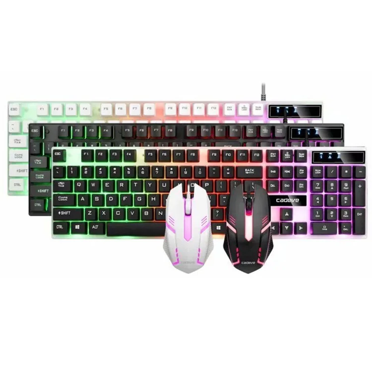 

USB 2.0 Wired 104 Keys Keyboard Mouse Combos Home Office Notebook Desktop Computer Latest Gaming Mouse Keyboards