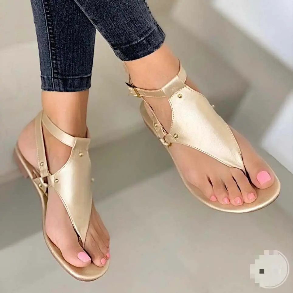 

2020 women summer casual flat sandals size 40-43 beach wear slippers, Black golden brown or customized
