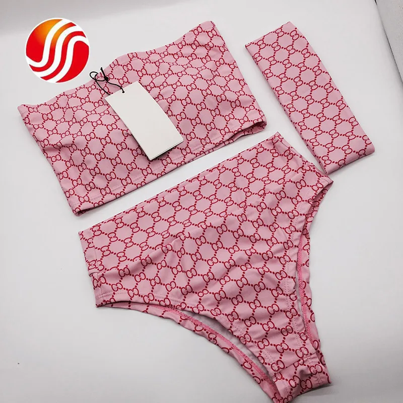 Personality Three-Piece Wrapped Chest Bikini Brazilian Set Sexy Bikini Women