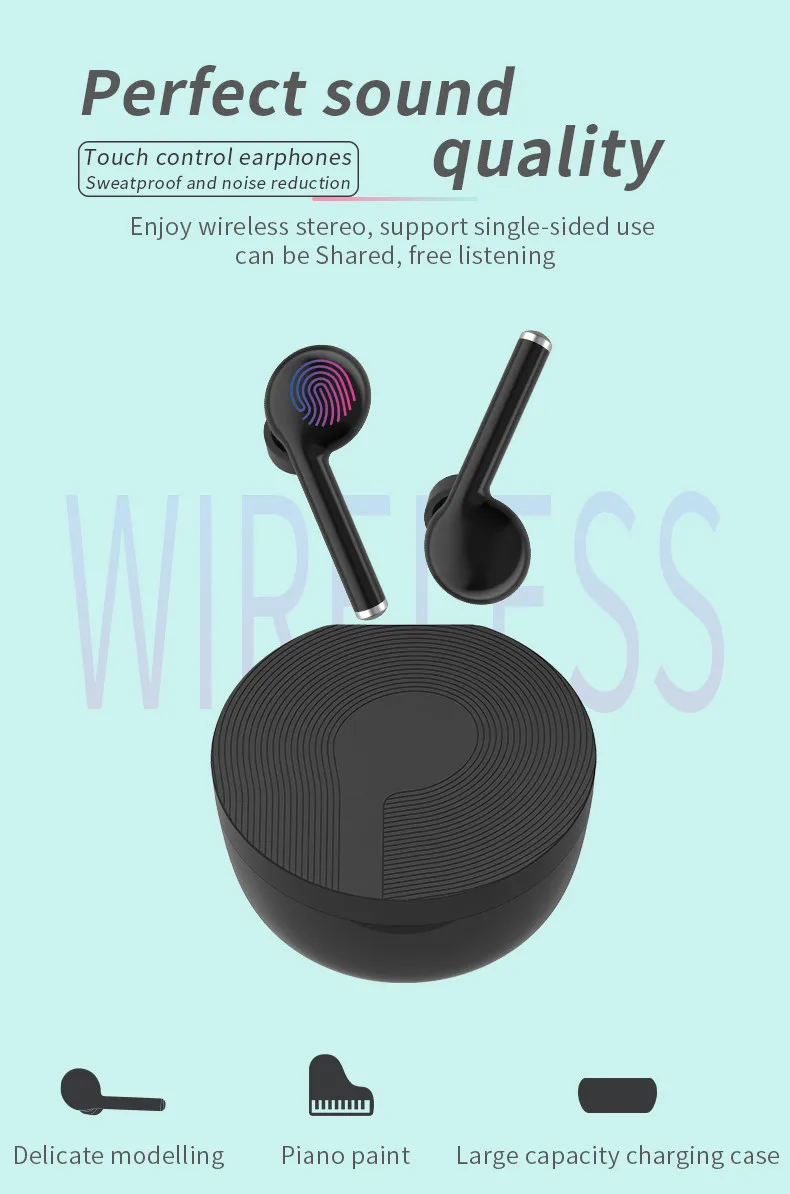 New arrival touch control auto pairing high quality TW40 bluetooth sports earphone wireless earphone - ANKUX.COM
