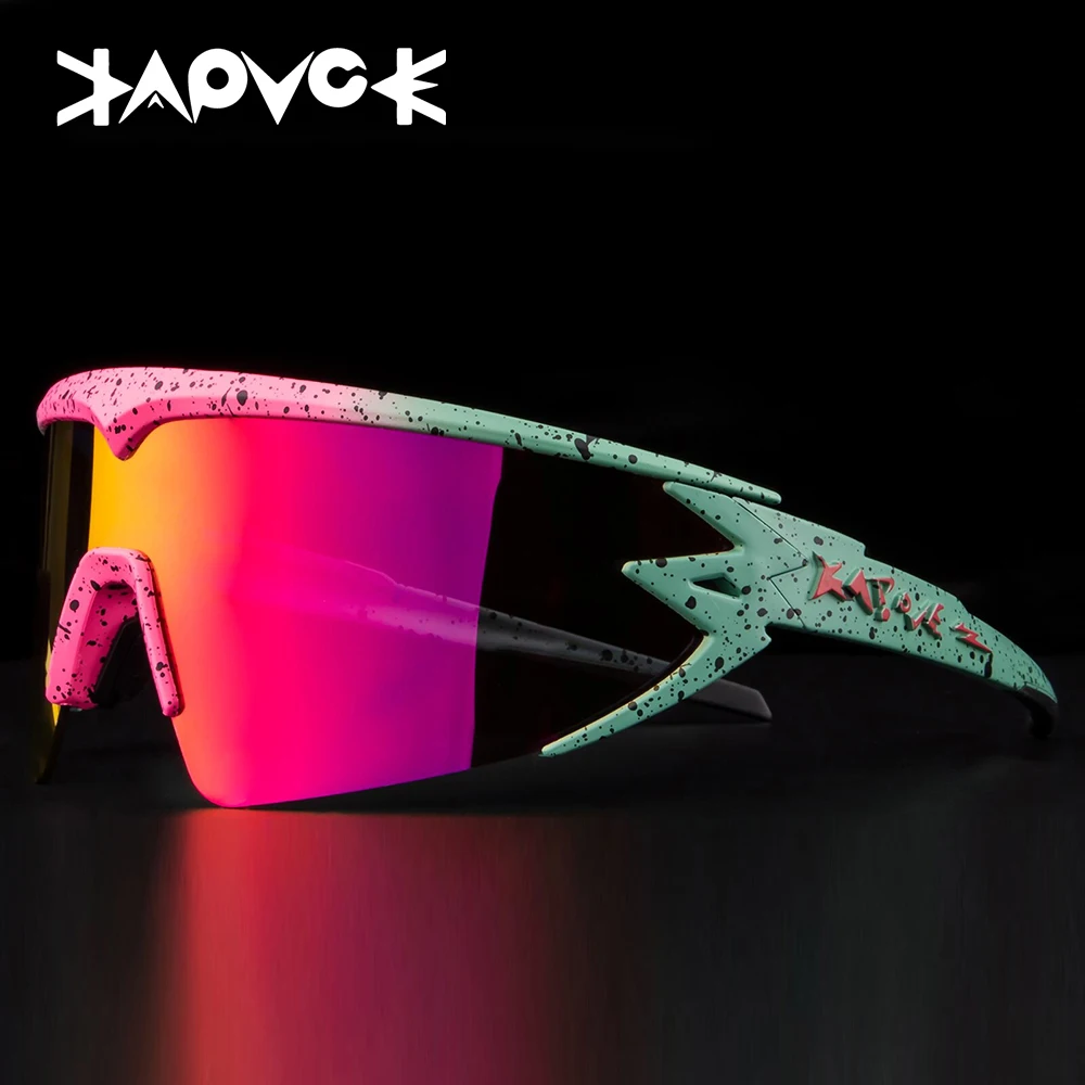 

KAPVOE 2021 Polarized MTB Men Outdoor Mountain Cycling Eyewear Road Bike Protection Glasses Windproof Sport Sunglasses, Colors