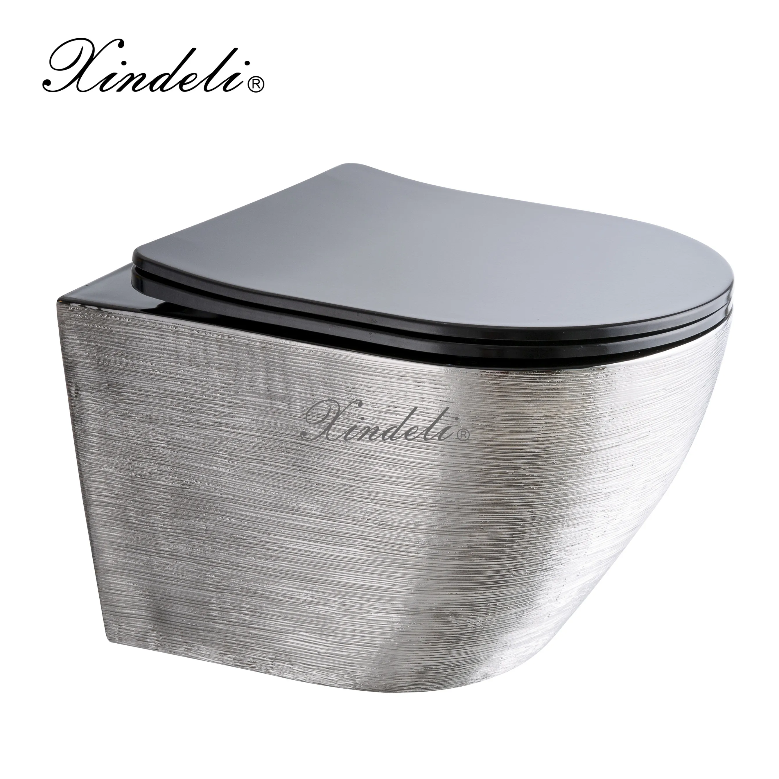 Silver Modern Home Bathroom Ceramic Rimless Wall Mounting Wall Hung Wc Hanging Toilet Buy