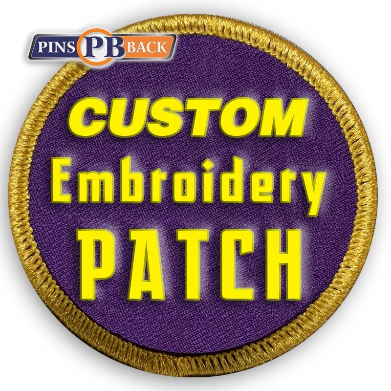 

custom embroidered patches for clothing badge sew on backing for jacket Self-adhesive Custom stick-on Embroidered Patch