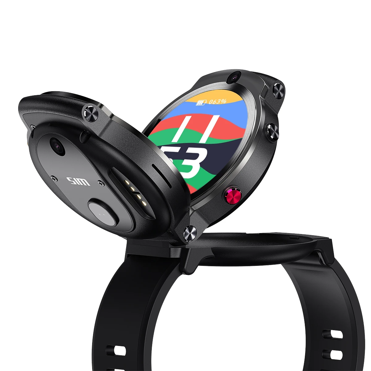 

Smart Watch 2018 Android 1.6Inch Dual Camera 360 Degree Rotation WIFI GPS 3+32GB Heart Rate Sim 4G Mobile Watch Phone