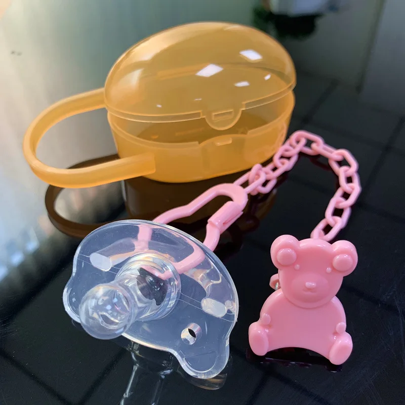 

Newborn Baby Silicone Products Food Grade BPA Free Safe Silicone Baby Pacifer With Pacifer Clips Baby