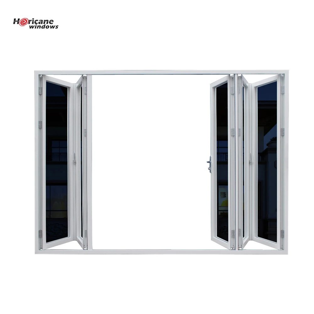 Accordion Aluminium Frame Glass Bi folding Doors