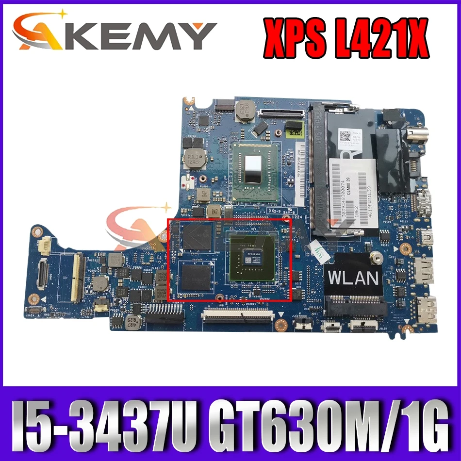 

Akemy CN-0X4WPV X4WPV FOR Dell XPS L421X Laptop Motherboard QLM00 LA-7841P REV:1.0(A00) I5-3437U GT630M/1G Mainboard notbook pc