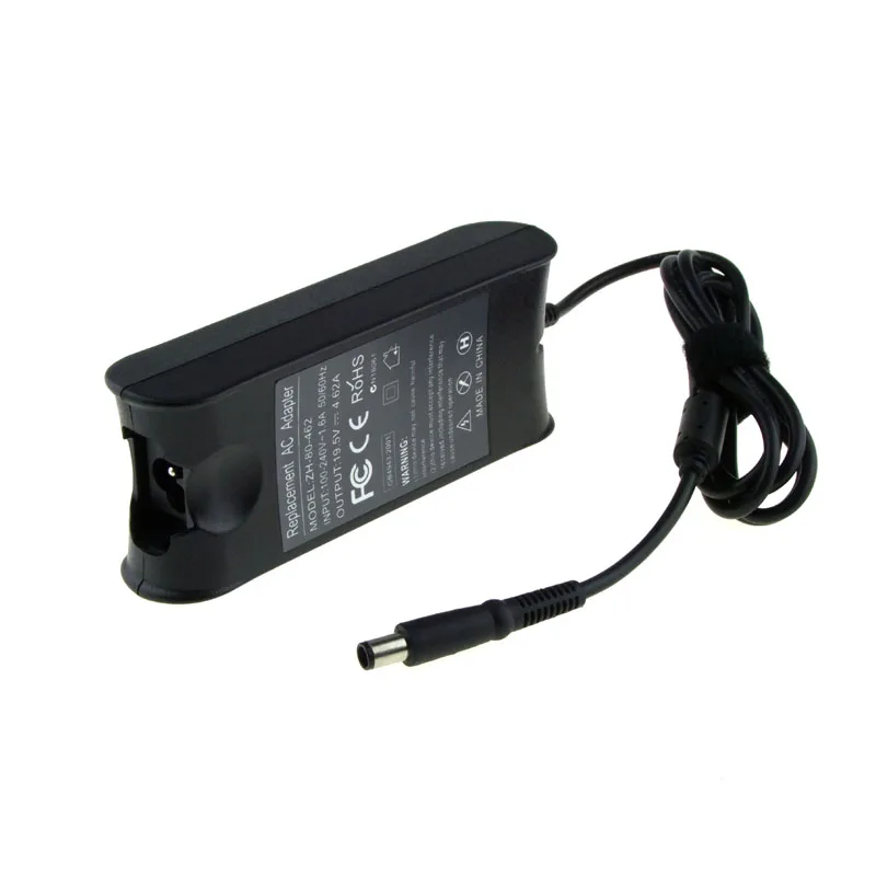 

19.5V 4.62A 90W 7.4x5.0mm Laptop adapter charger for Dell PA-10 PA10 Inspiron N4110 N5010 M5030 3520 3521 3531 Power Supply, Black