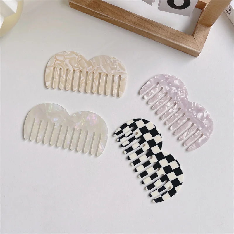 

Fashion Exquisite Custom Acetate Board Comb Fashion Marble Leopard Pattern Hairdressing Barber Comb, Colorful