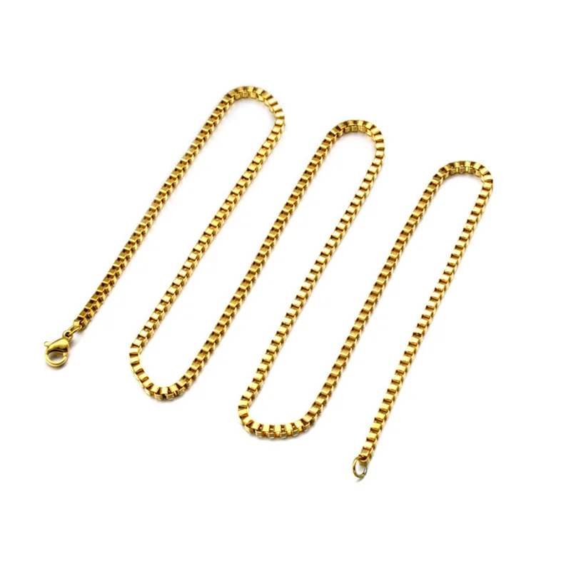 

Custom Square Rolo Stainless Steel Chain Necklace