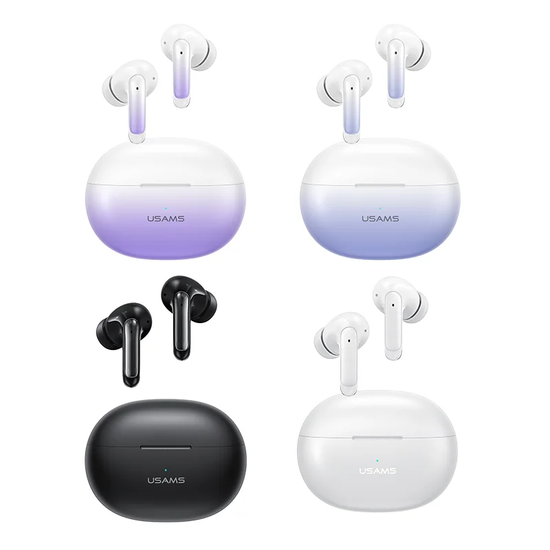 

USAMS 2023 New Headset ENC Noise Cancelling Mini Handsfree Bluetooth 5.3 Sport TWS earbuds wireless earphones