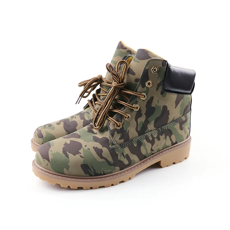 

Made In China Wenzhou Bulk Men Leather Ankle Work Boots Durable Comfortable, Camouflage