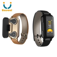 

Smart Dual Headphone Fitness Bracelet T89 Heart Rate Sport Blue tooth Music earphone Waterproof Smart Watch