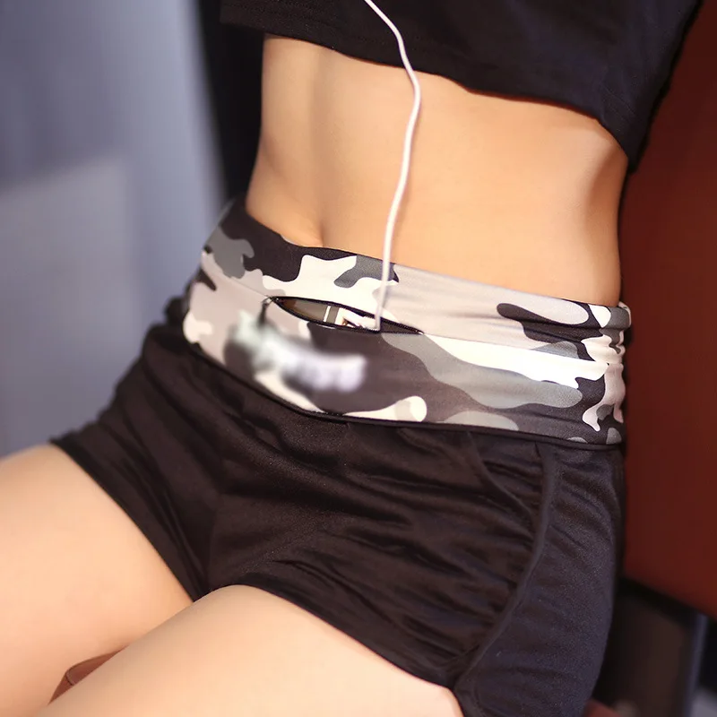 

Women's Fluorescent Color Sports Close Waist Invisible Zipper Belt Bag
