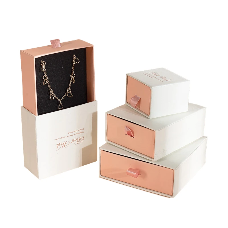 

Tongxing Eco Friendly Custom Logo Cardboard Jewelry Ribbon Sliding Drawer Gift Cosmetics Packaging Paper Box