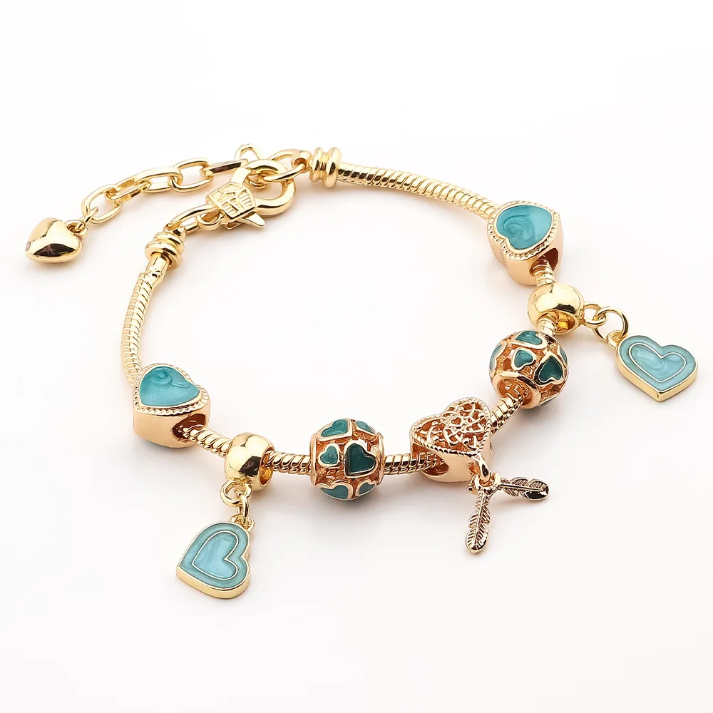 

PUSHI Exquisite Design diy charm wrap personalized Party exotic heart leaves bracelet bangles jewelry women bracelet wholesale