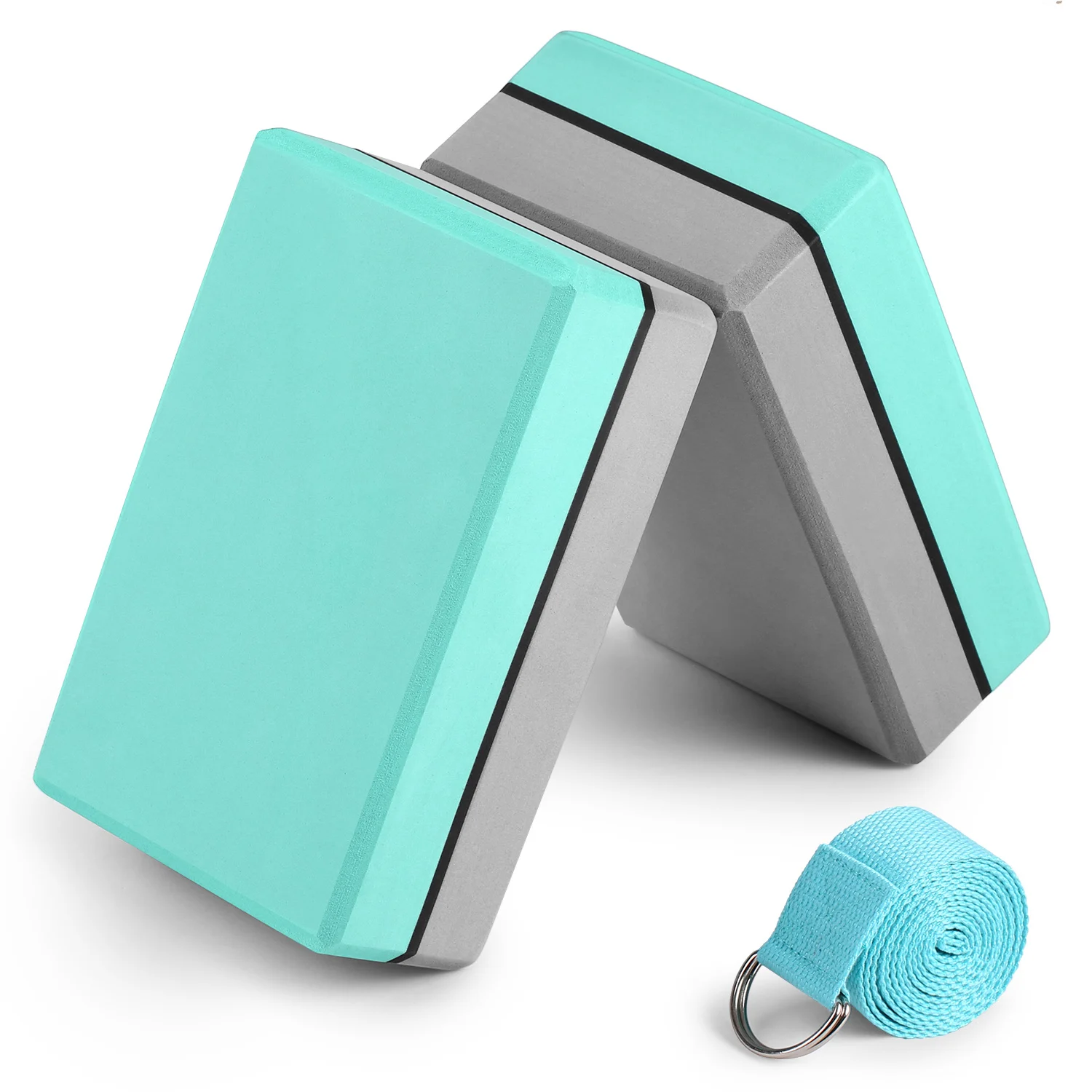 

Wholesale Custom Logo High Density Eva Foam Yoga Block With Strap For Home Yoga Training
