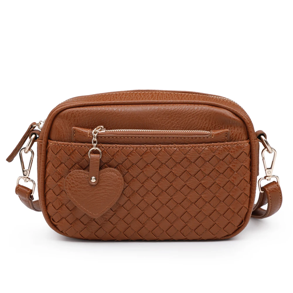 

Fashion Designer Handbag for Fashion Lady Leather Shoulder Bag Set Woven Square Box Bag Handmade Purse