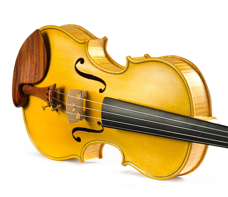 

CHRITSINAV V06W Famous Brand Solid Wood Violin Free Case String Bow, Natural wood color