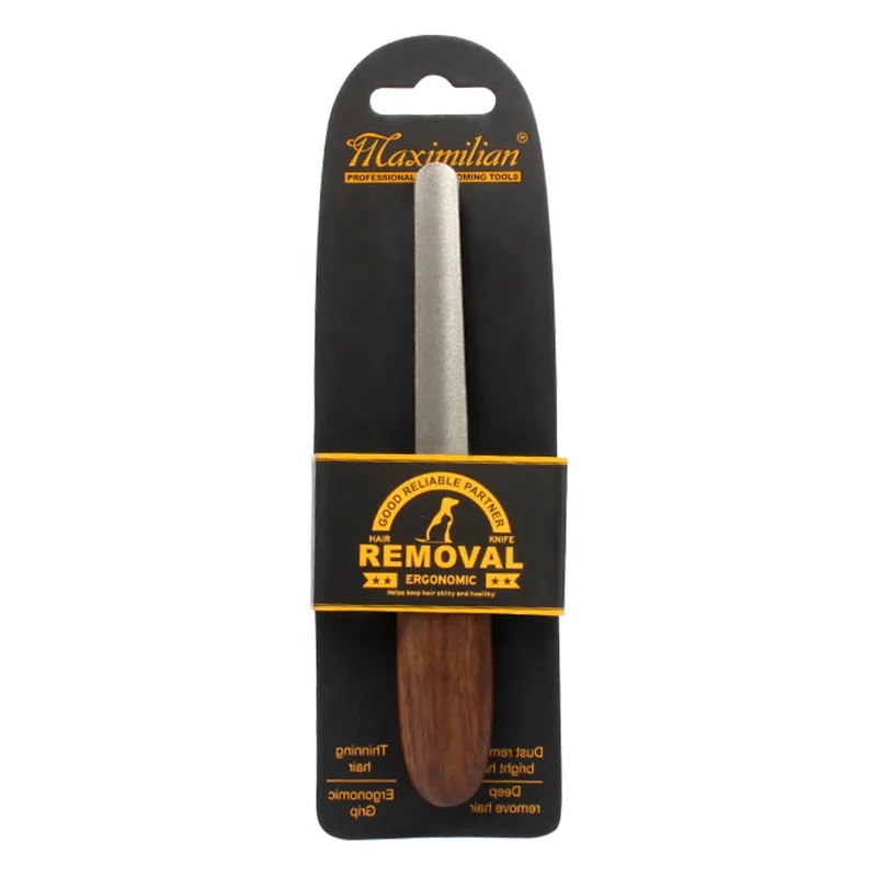 

Factory Wholesale Custom Logo Upscale Wooden Handle Metal Pet Cat Dog Nail File