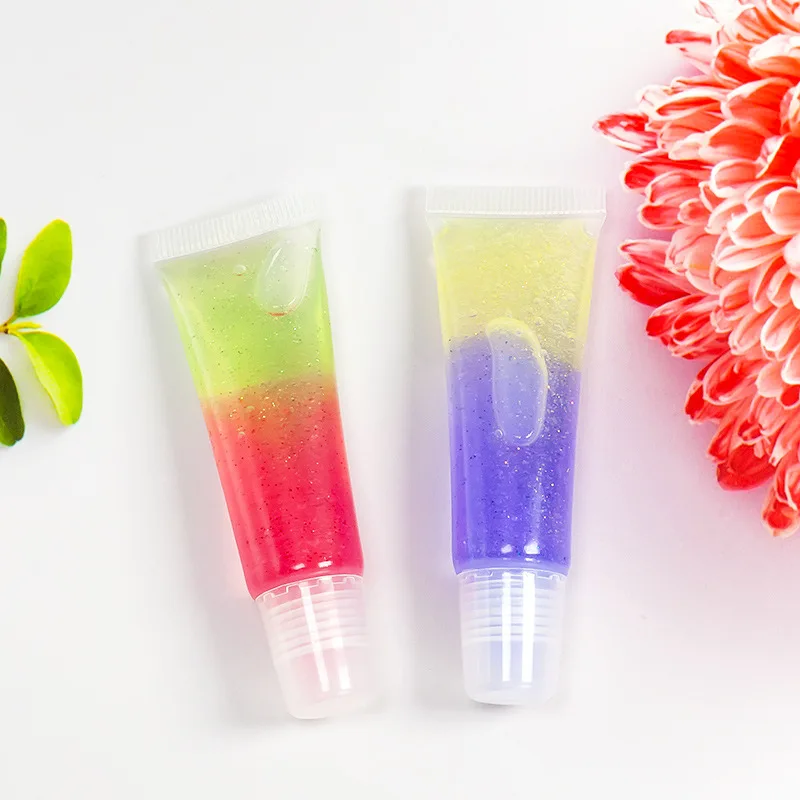 

OEM Wholesale Squeeze Broadway Coconut Rosehip Mint Oil Hydrating Clear Liquid Nude Color Organic Lip Gloss, 9 colors for selection