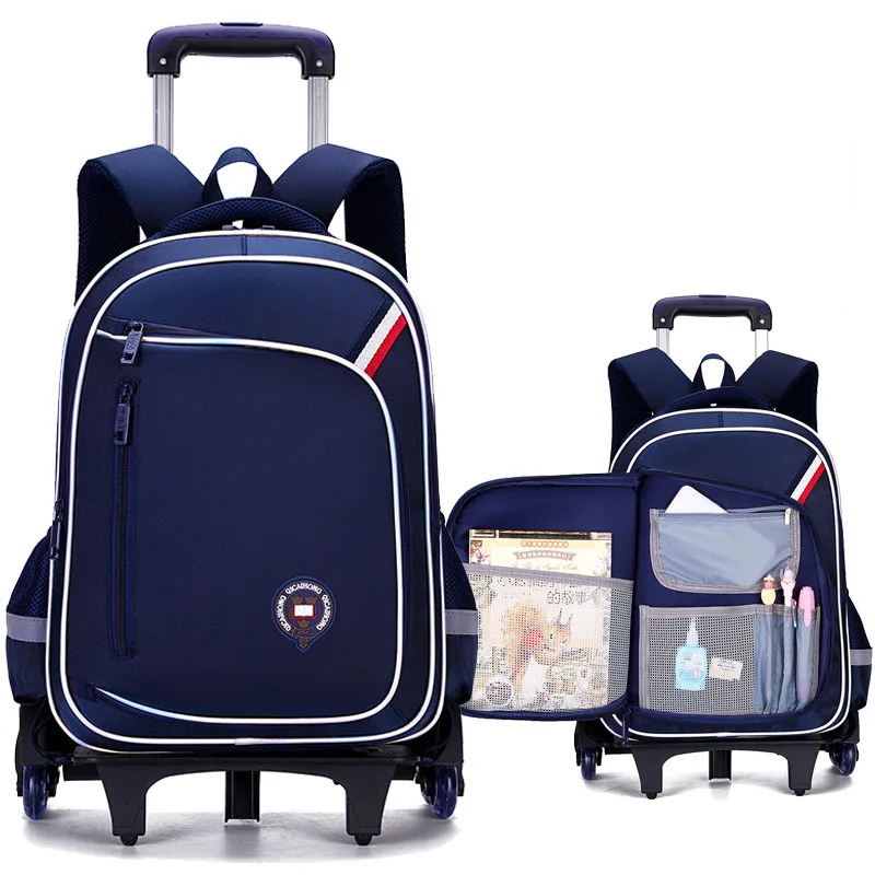 

Multifunction kids backpack trolley school bag with wholesale, 3 colors