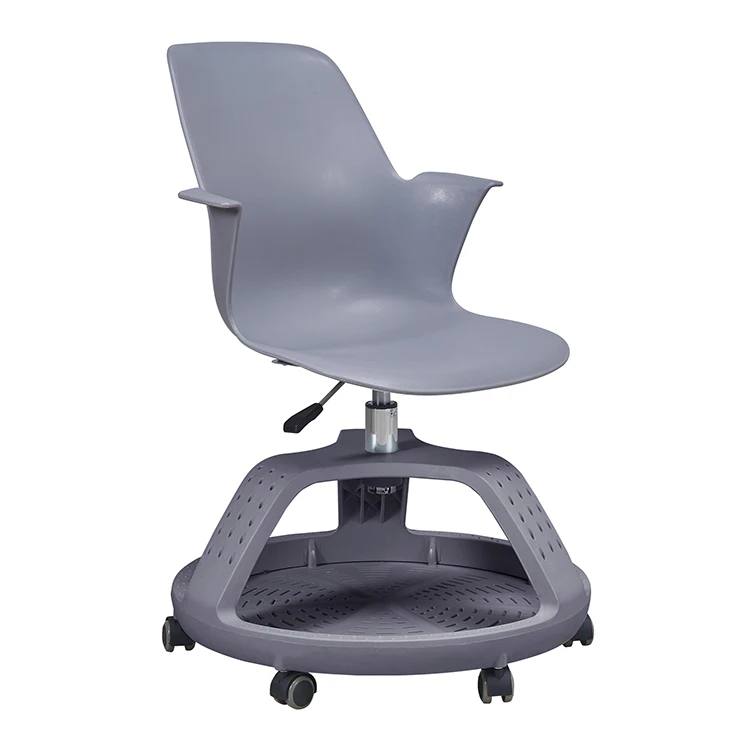 Modern Plastic School Chairs with Wheels and Fixed Design Desk Set for Home Office Hospital Outdoor Use