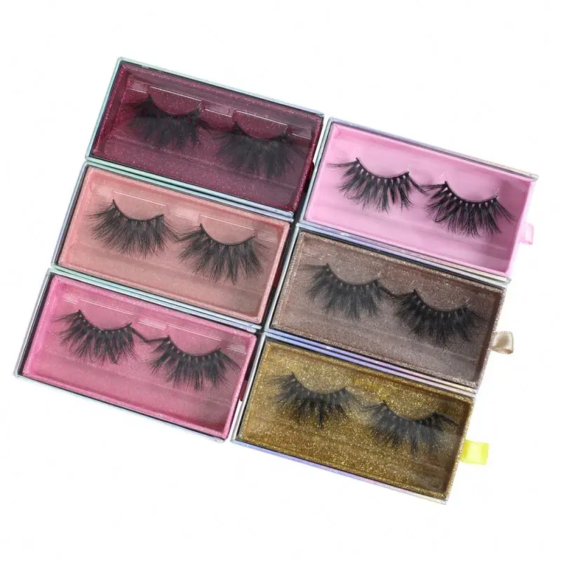 

Hot Selling Pink glitter Pull Out Sliding Lash Box 3d Mink EyelashBox black diamond Custom Package 3d Lashes Box, Picture