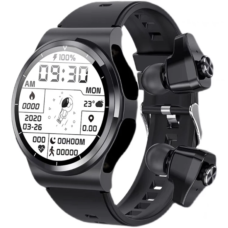 

Health Sport Tws Smart Watch 2 In 1 Led Display Wireless Earpieces Earphones Headphones Headsets