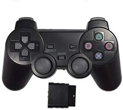 

For PS2 Wireless Joystick Controllers Analog Controller 3 in 1 For 2.4G PS2 Gamepad, Black,white