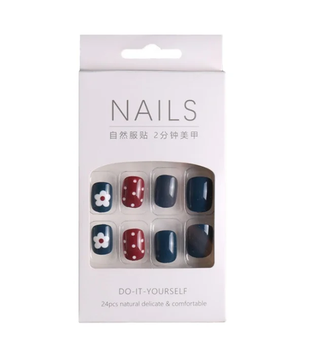 

Wholesale High Quality Fake Nails Wearable Removable Film Press On Nails Fake Nails With Glue, Picture