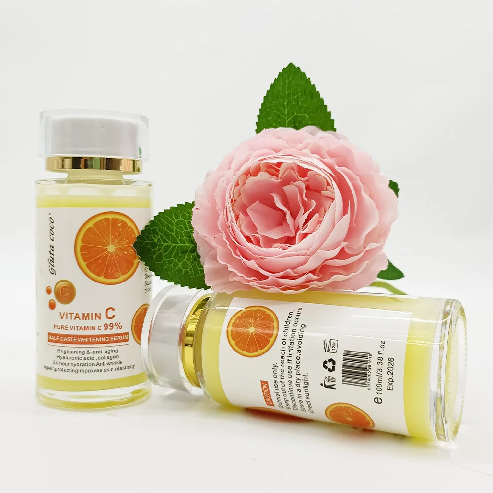 

Pure Vitamin C 99% Anti-Aging Repair Protect Natural Improve Skin Elasticity Skin Care Serum Collagen Kojic Acid And Vitamin
