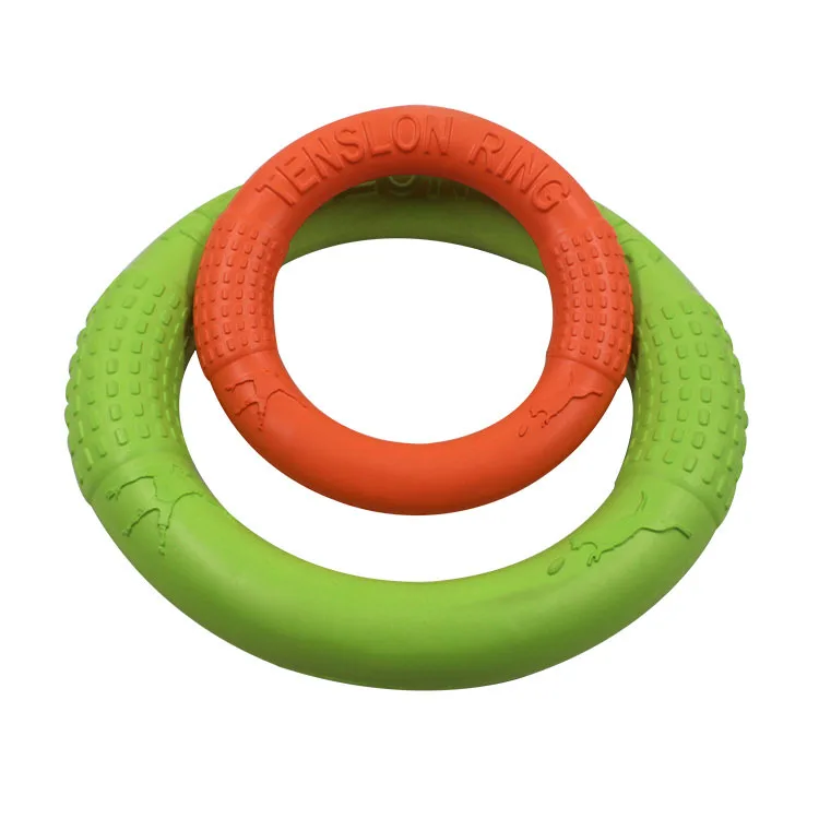 

Pet Flying Discs EVA Dog Training Ring Puller Resistant Bite Floating Toy Puppy Outdoor Interactive Game Playing Products Supply, Orange,red,green