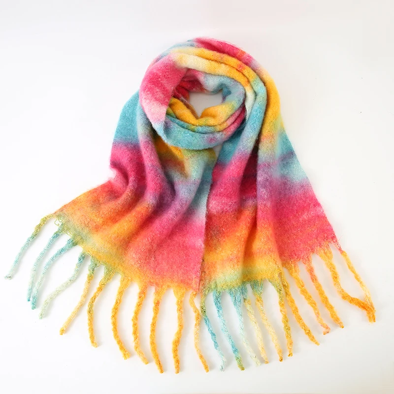 

Tie Dye Scarf For Women Fashion Design Winter Scarf Wholesale Warm Beautiful Scarves High Quality