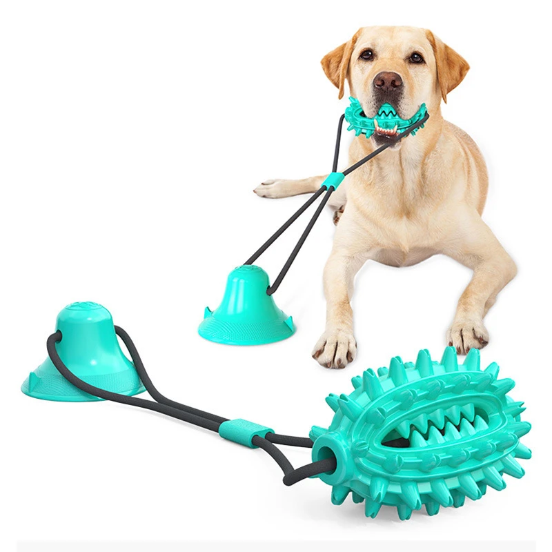 

Pet Molar Bite Chew Toy rubber silicon Dog Biting Suction Cup pet toys chew