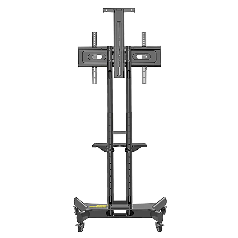 

Double Column Mobile TV Cart with Wheels TV Stand