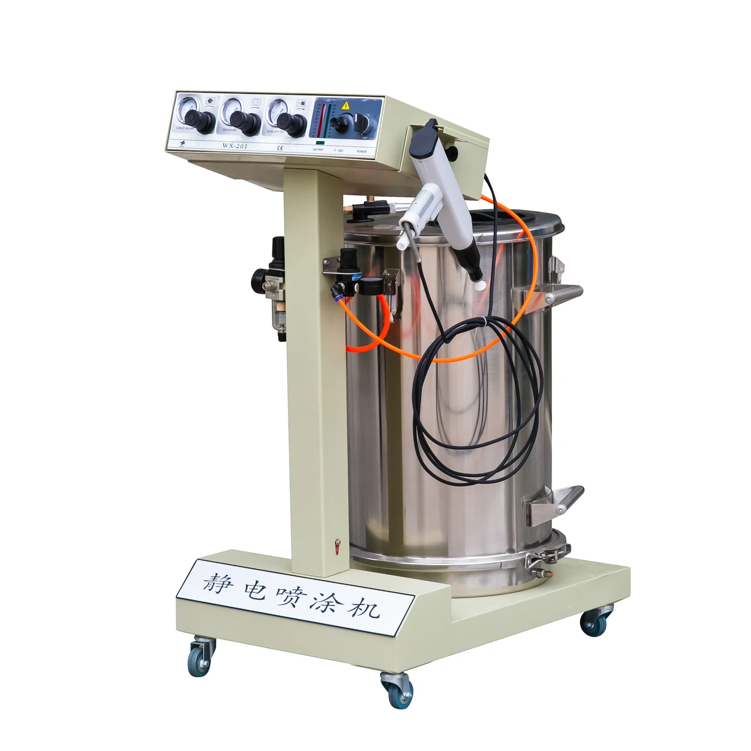 Wx-201 Car Rims Manual Electrostatic Powder Coating Machinery With ...