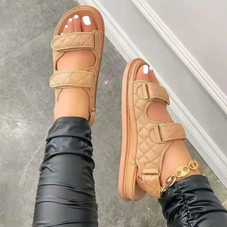 

Casual Fashion Shoes Wholesale Ladies Slide Footwear Women Flat Sandals Slippers 2021 New Arrivals Woman Flip Flop Wove Sandals