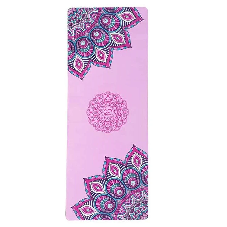 

High Quality Soft Travel Fitness Exercise Yoga Pilates Mat Tie-Dye Printed Blanket Yoga Mat, Pink,blue