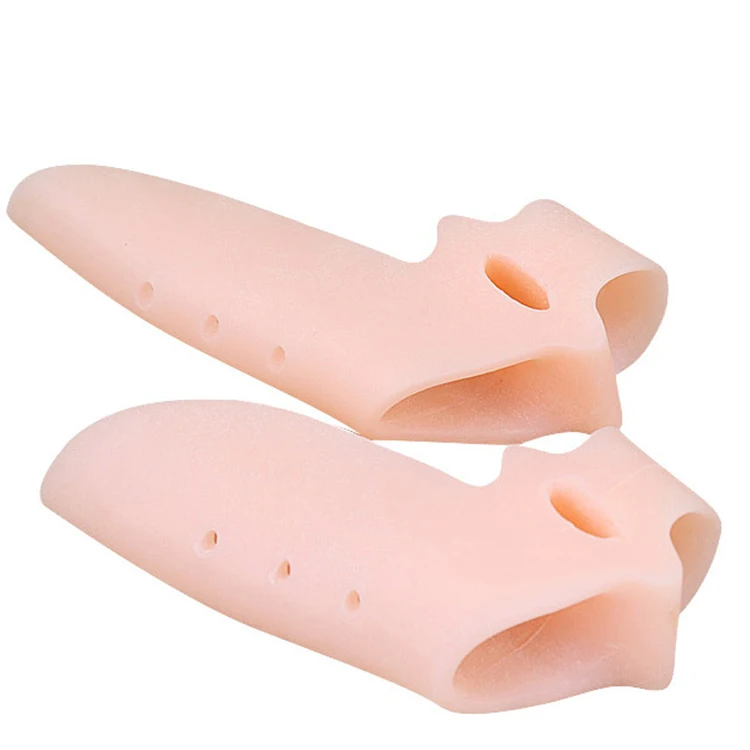 

Factory Price Medical Silicone Pedicure Soft Pad White Toe Separator Bunion Corrector Straightener, Skin tone, white