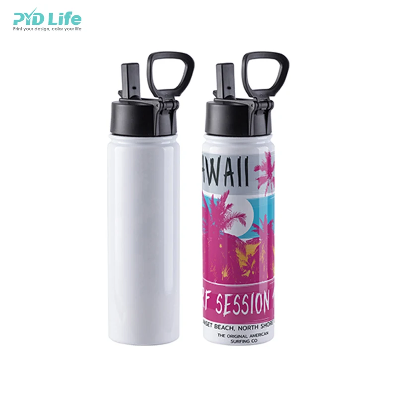 

PYD Life RTS Wholesale Custom 22 oz 650 ML Professional Sublimation Stainless Steel Water Bottle with Straw