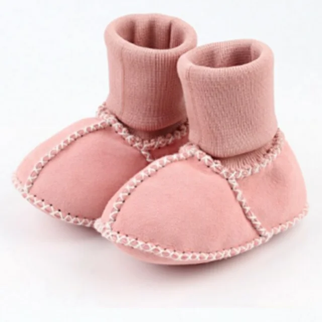 
Fashion newborn soft sole plush warm baby shoe genuine sheepskin baby sock shoes boot  (62342249474)