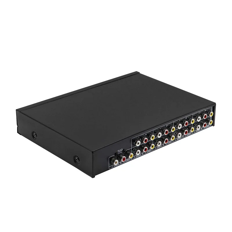 

8 Ports Composite 3 RCA Video Audio Switcher AV Switch Box Selector 8 In 1 Out Splitter 8x1 Distributor for TV LCD Projector DVD