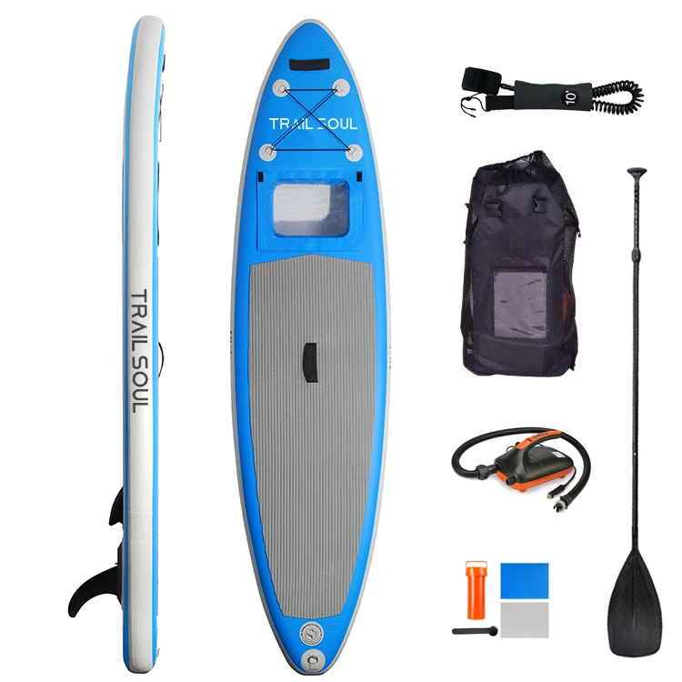 

Clear Window Inflatable Stand Up Paddle Boards, Electric Pump Included Inflatable SUP, Wholesale Inflatable SUP Paddle Board