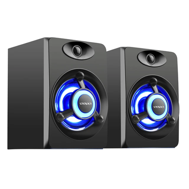 SATE(AS-2401)Wholesale Stocked high quality 2.0 stereo subwoofer speaker with LED light Cheap Mini USB computer 2.0 speaker