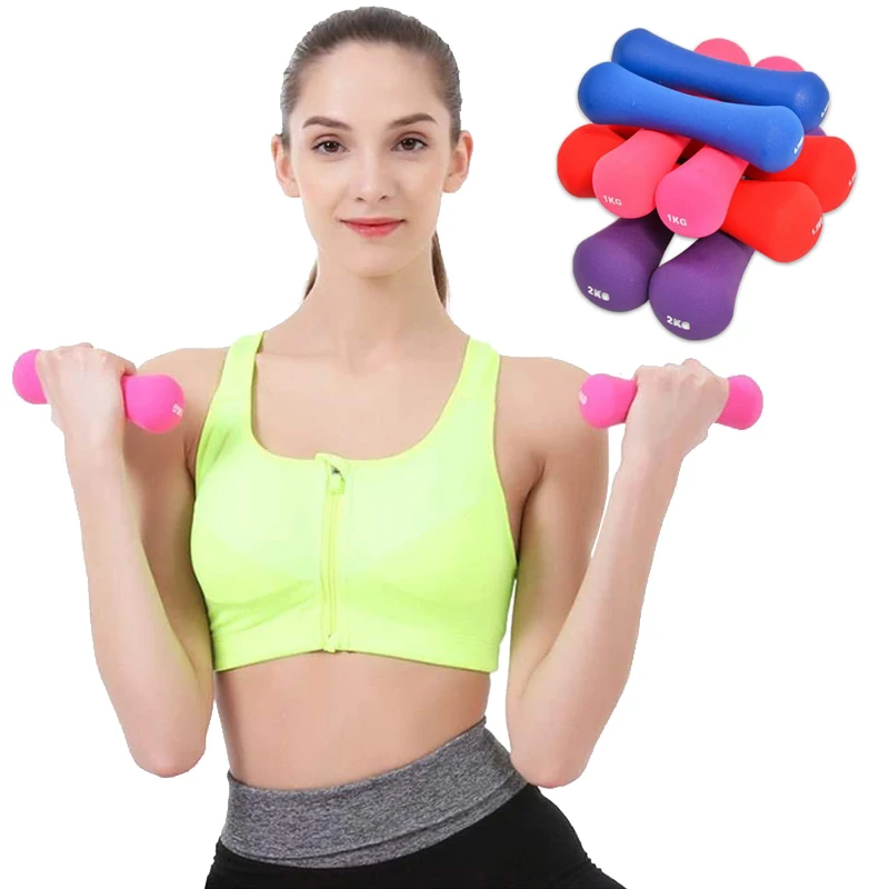 

Dumbbell 1000g Fitness Equipment Weights Women Thin Arm Home Gym Exercise Body Building Slimming Training Accessories, Pink red blue purple